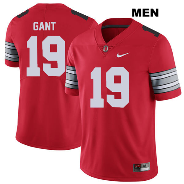 Ohio State Buckeyes Men's Dallas Gant #19 Red Authentic Nike 2018 Spring Game College NCAA Stitched Football Jersey DK19S24JM